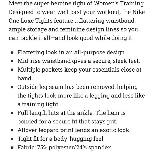 WOMENS nike dri fit all in Lux animal print grey and black leggings - Picture 8 of 8